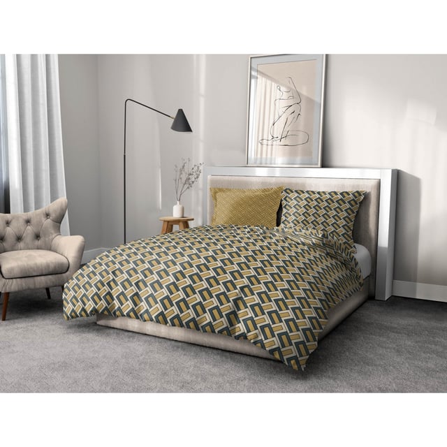 MINERVA Parure de Couette 100% Coton 57 fils COULEURS - Beige, MATIÈRE - 100% COTON, TAILLES - 220 x 240 cm