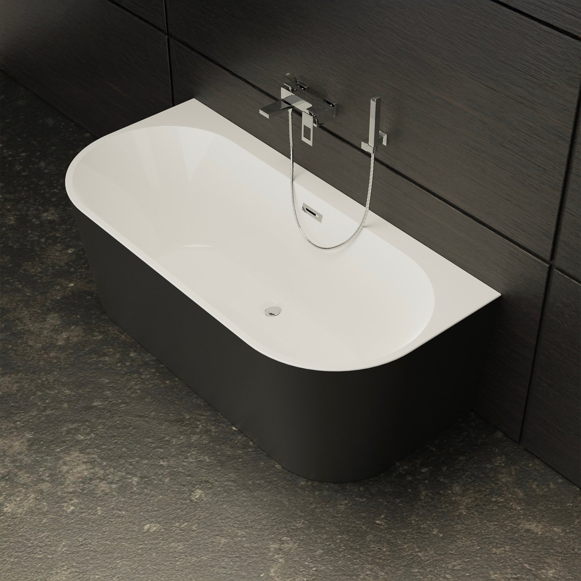 Baignoire Ilot Naos 170 noire 170 x80 x58 cm, by SPALINA - 3