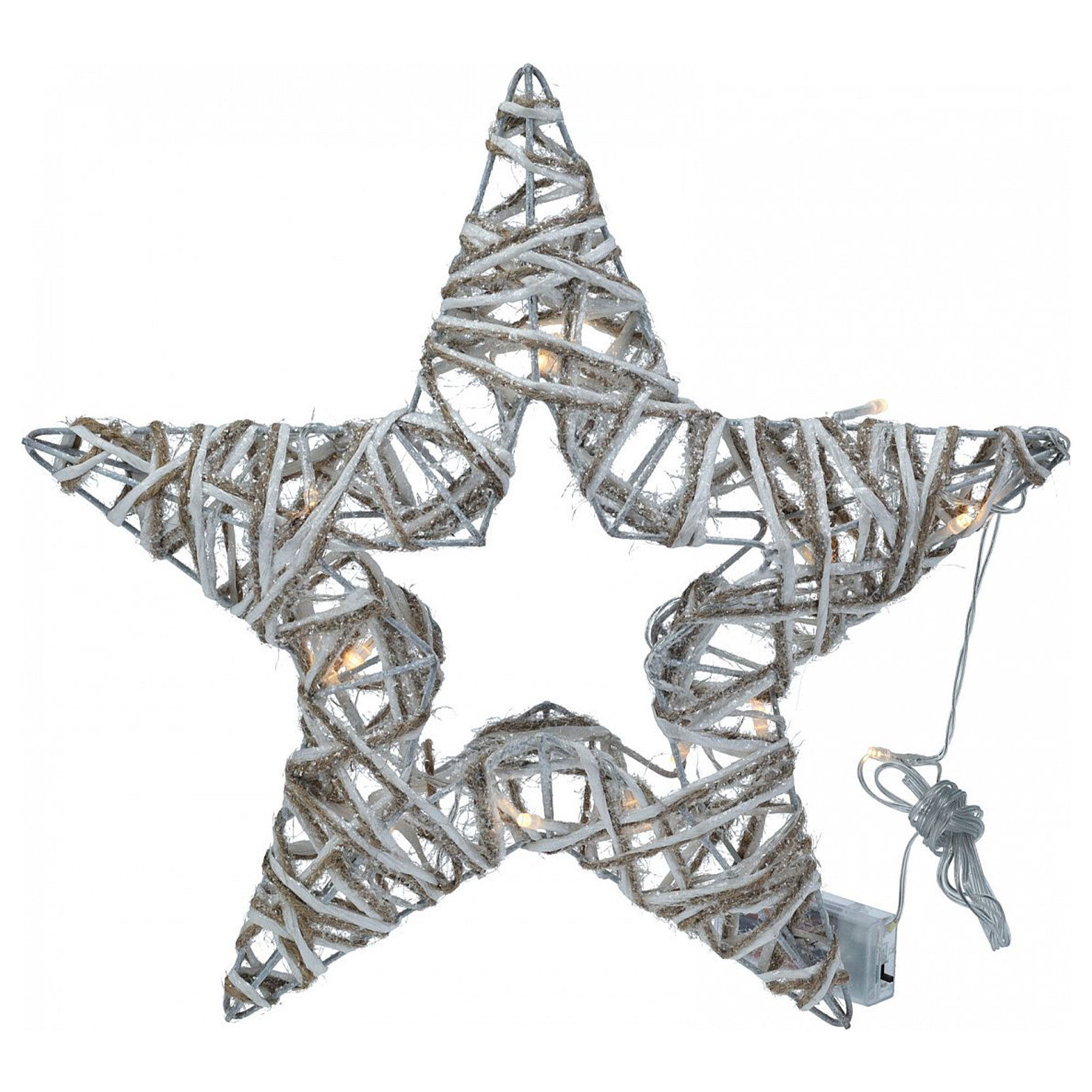 Étoile lumineuse décorative WellHome avec 15 LED scintillantes 35 x 4 x ...