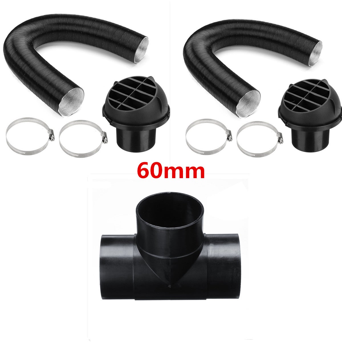 Salida De Aire Caliente Para Calefactor De Coche 60mm - Compatible Con Eberspacher, Webasto, Propex