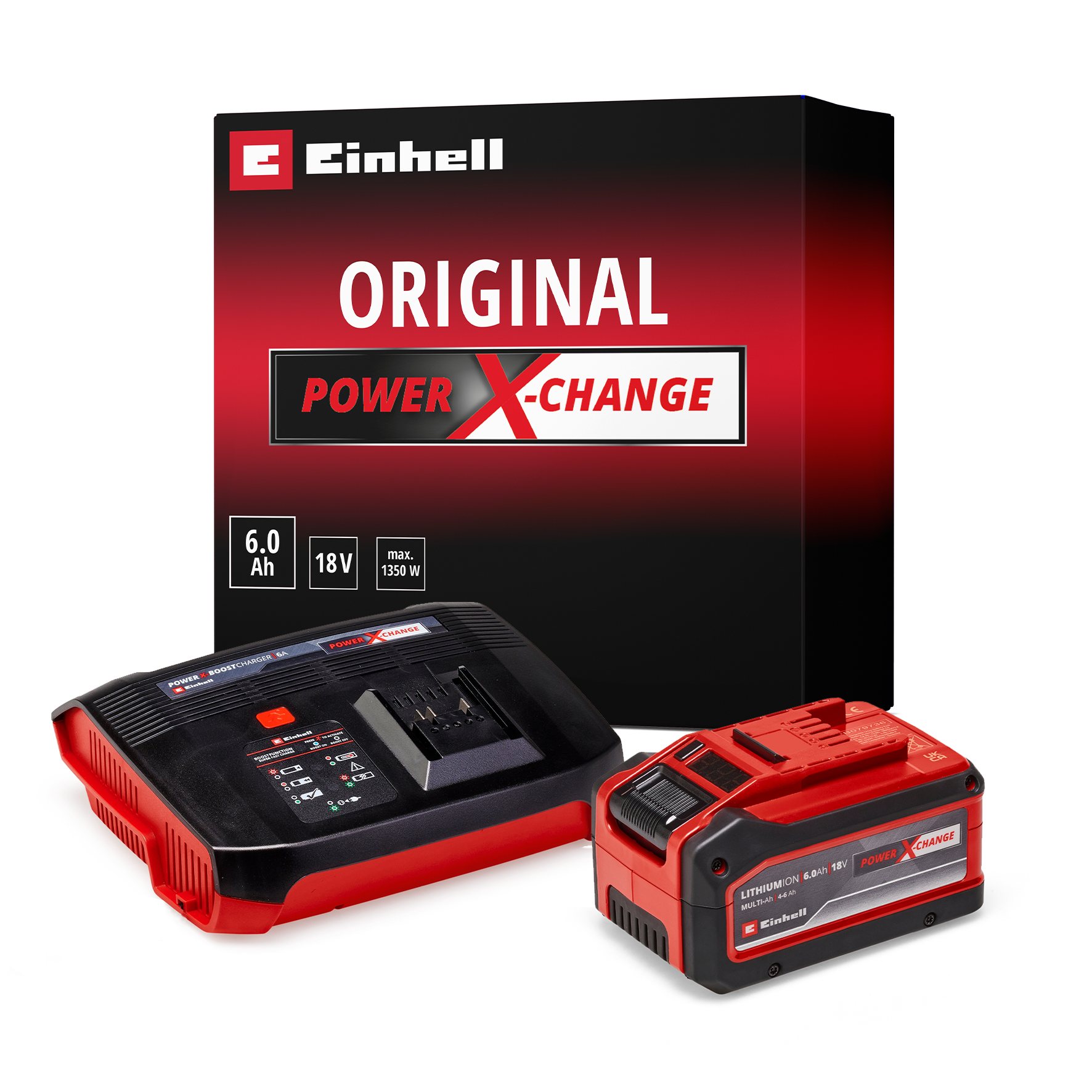 Einhell Kit De Inicio Y Cargador 4-6Ah Cargador De Refuerzo Negro/Rojo , Leroy Merlin