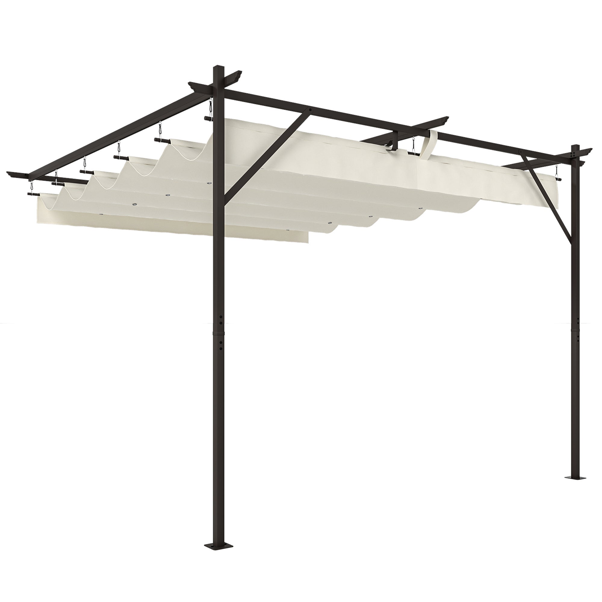 Outsunny  Pérgola Acero, Poliéster 297X297x225 Cm Crema , Leroy Merlin