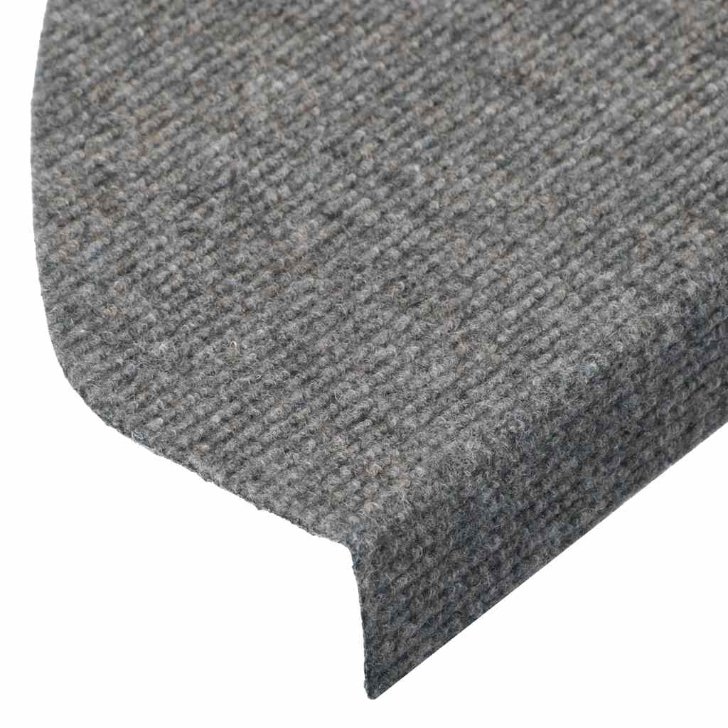 vidaXL Tapis d'escalier auto-adhésifs 10 pcs gris 65x22,5x3,5 cm - 7