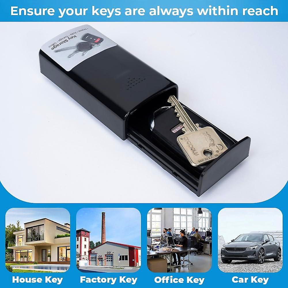 Magnetyczny uchwyt na klucze, duży magnetyczny schowek na klucze, schowek na klucze, zamek Master Lock