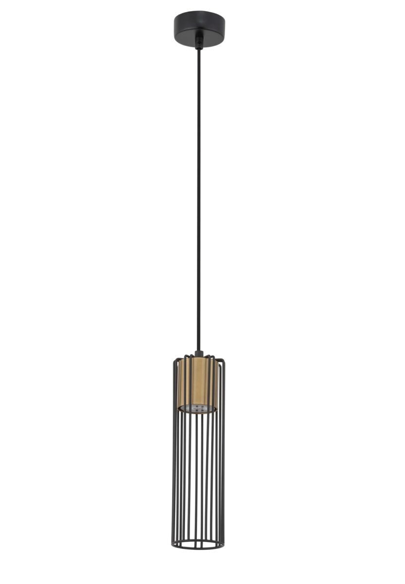 Lampa wisząca Fobia czarno-złota 1xGU10x25W dekoracyjna wym: 80 x 8 x 8 cm metal SIGMA