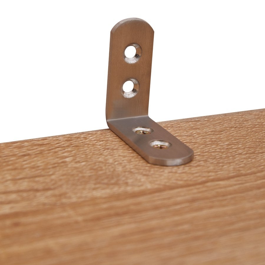 Libreria in legno con ripiani sfalsati rovere - 5