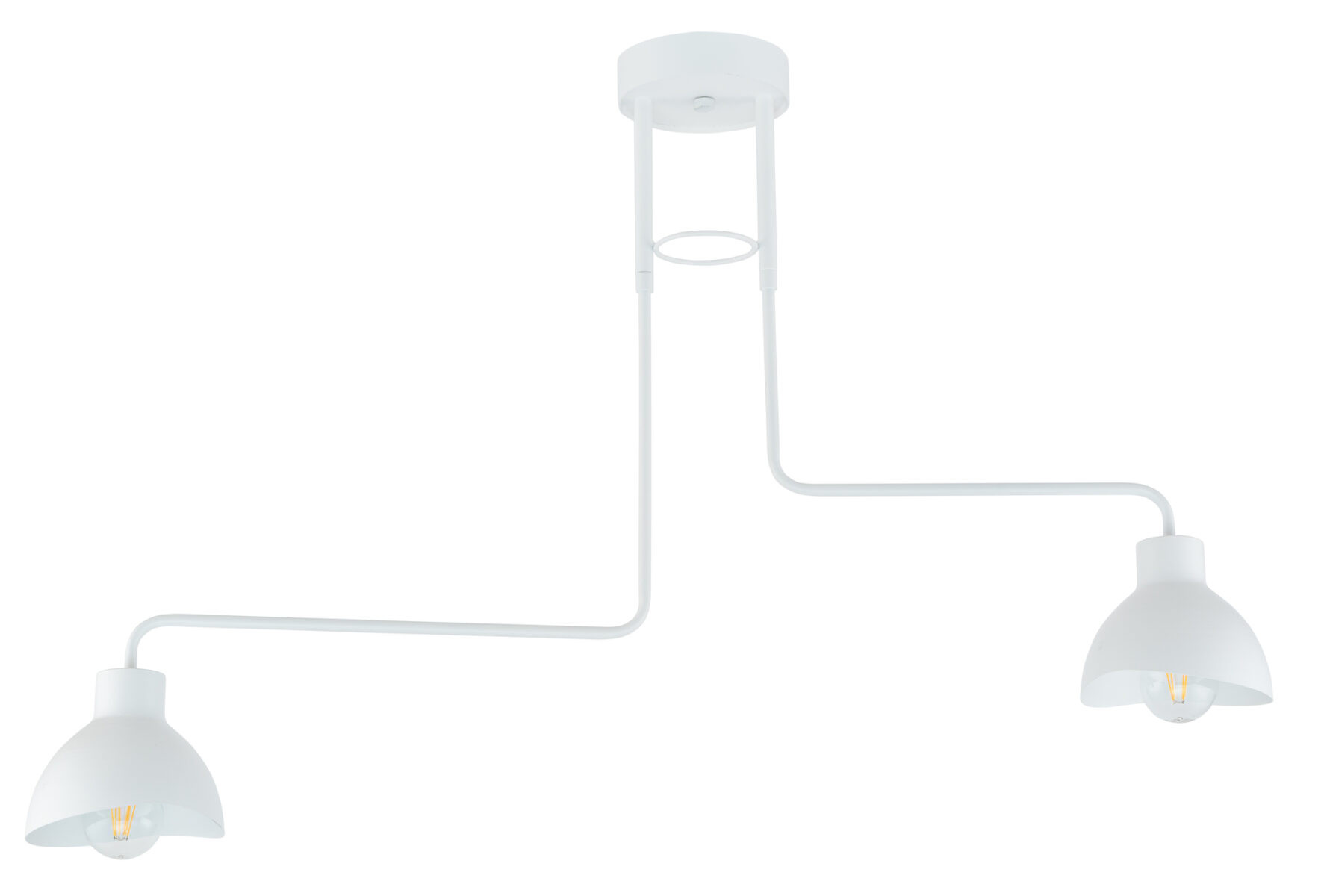 Lampa sufitowa wisząca Holi biała 2xE27x15W minimalistyczna wym: 60 x 93 x 14,5 cm metal SIGMA