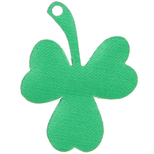 2 Ghirlande Portacandele A Trifoglio Verde - Decorazione Tavola San Patrizio - 25 Cm, Fiori Artificiali