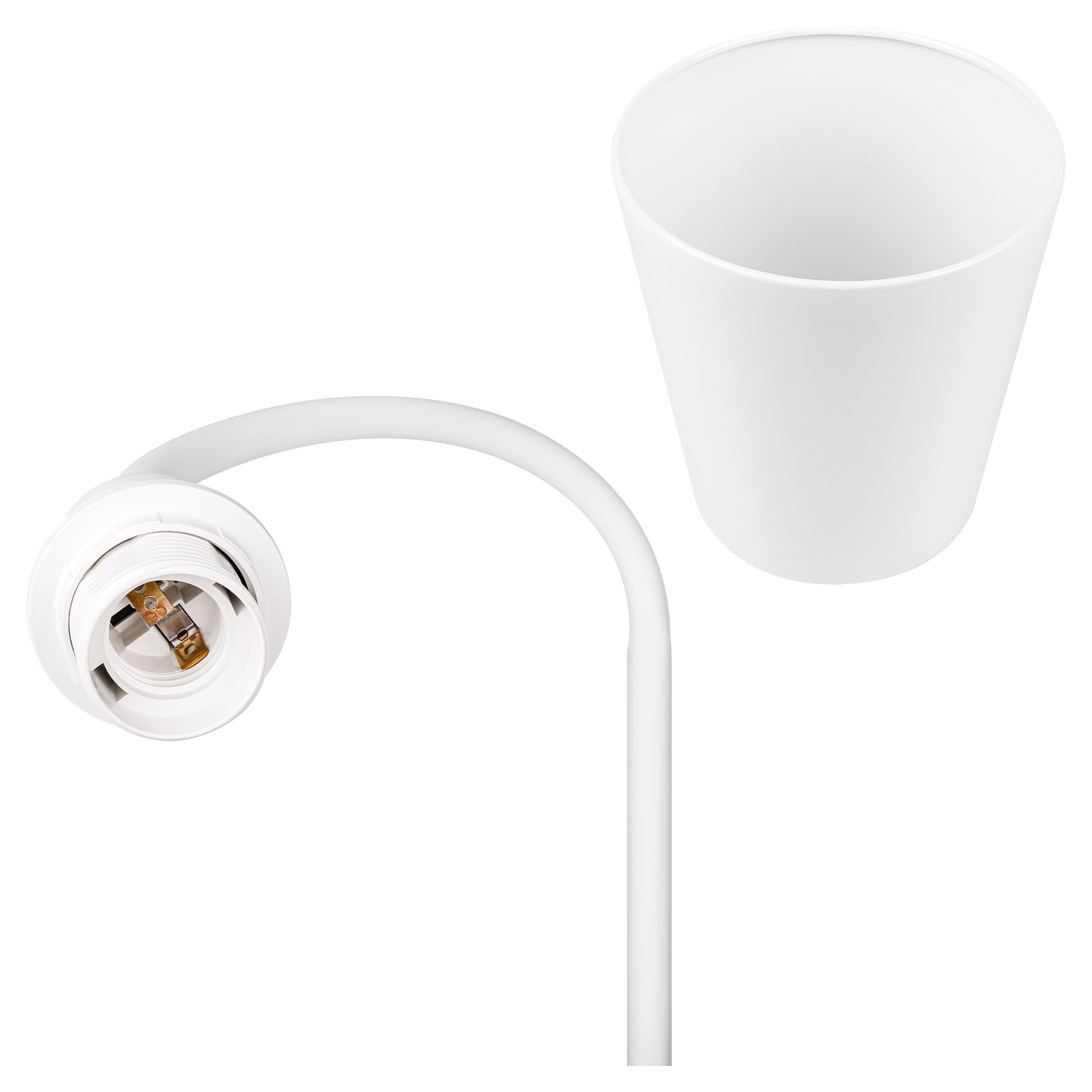 Lampa podłogowa stojąca E27 LED Koko 145cm IP20 biała stal drewno MasterLED - 5