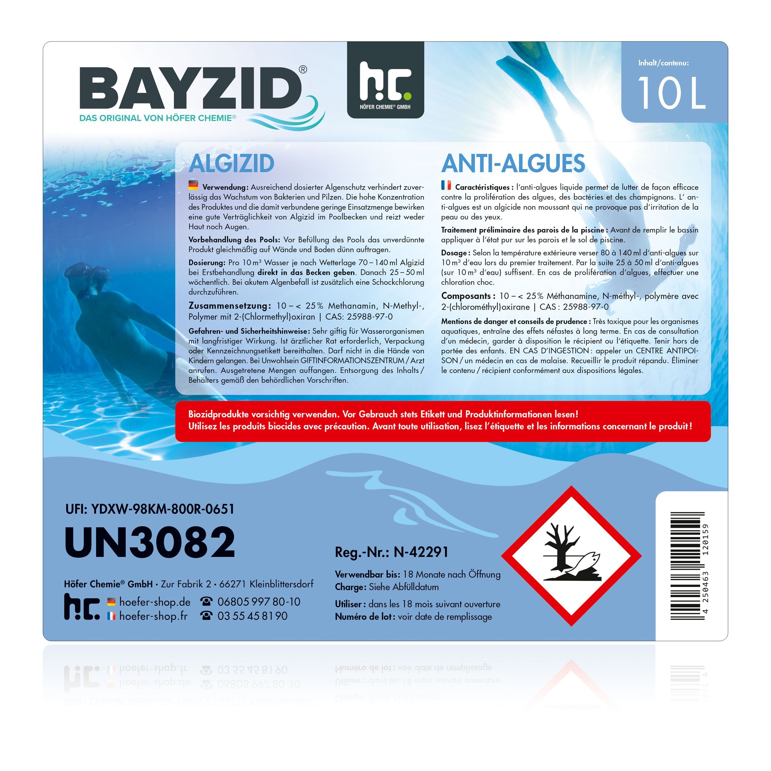 2 x Anti-algues Bayzid® en bidon de 10 L - 6