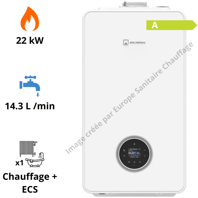 Chaudière murale gaz à condensation Mégalis iCondens 22-30 Version Chaudière Avec dosseret, sans ventouse