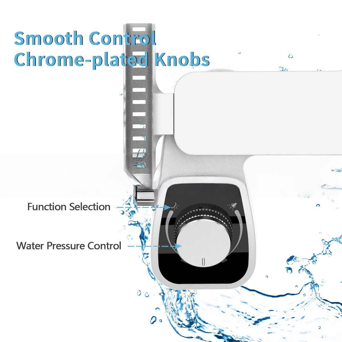 Ensemble bidet de toilette ultra-mince,Abattant de toilettes intelligent intégré avec bidet - Compatible avec les fixations européennes 3/8