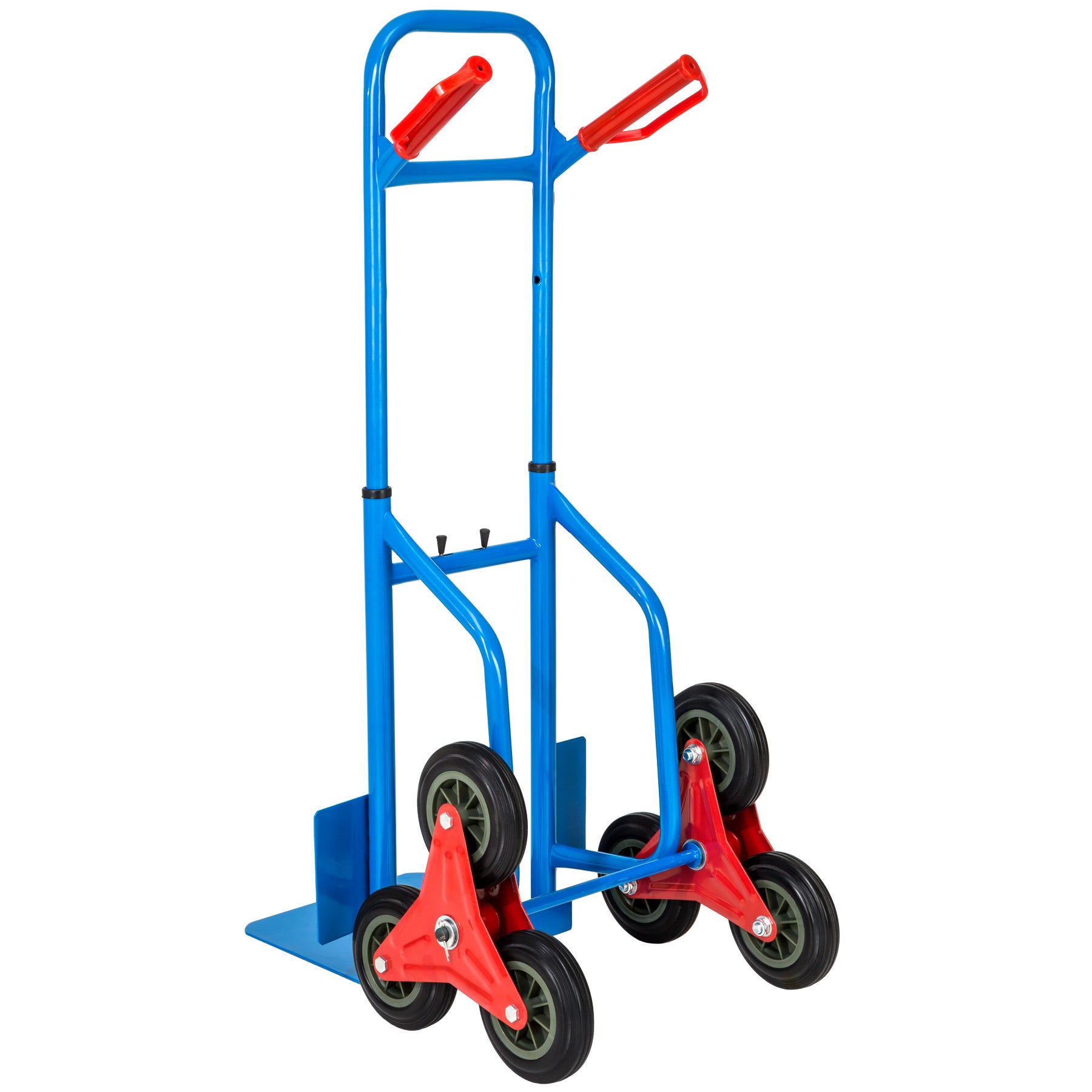 Diable monte-escalier en acier, 200 kg, plateau pliable, 6 roues étoile, bleu TECTAKE - 4