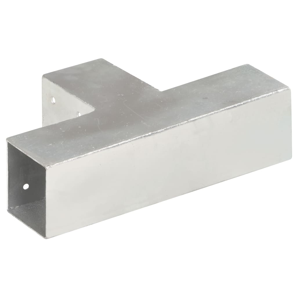 vidaXL Connecteur de poteau Forme en T Métal galvanisé 71x71 mm - 3