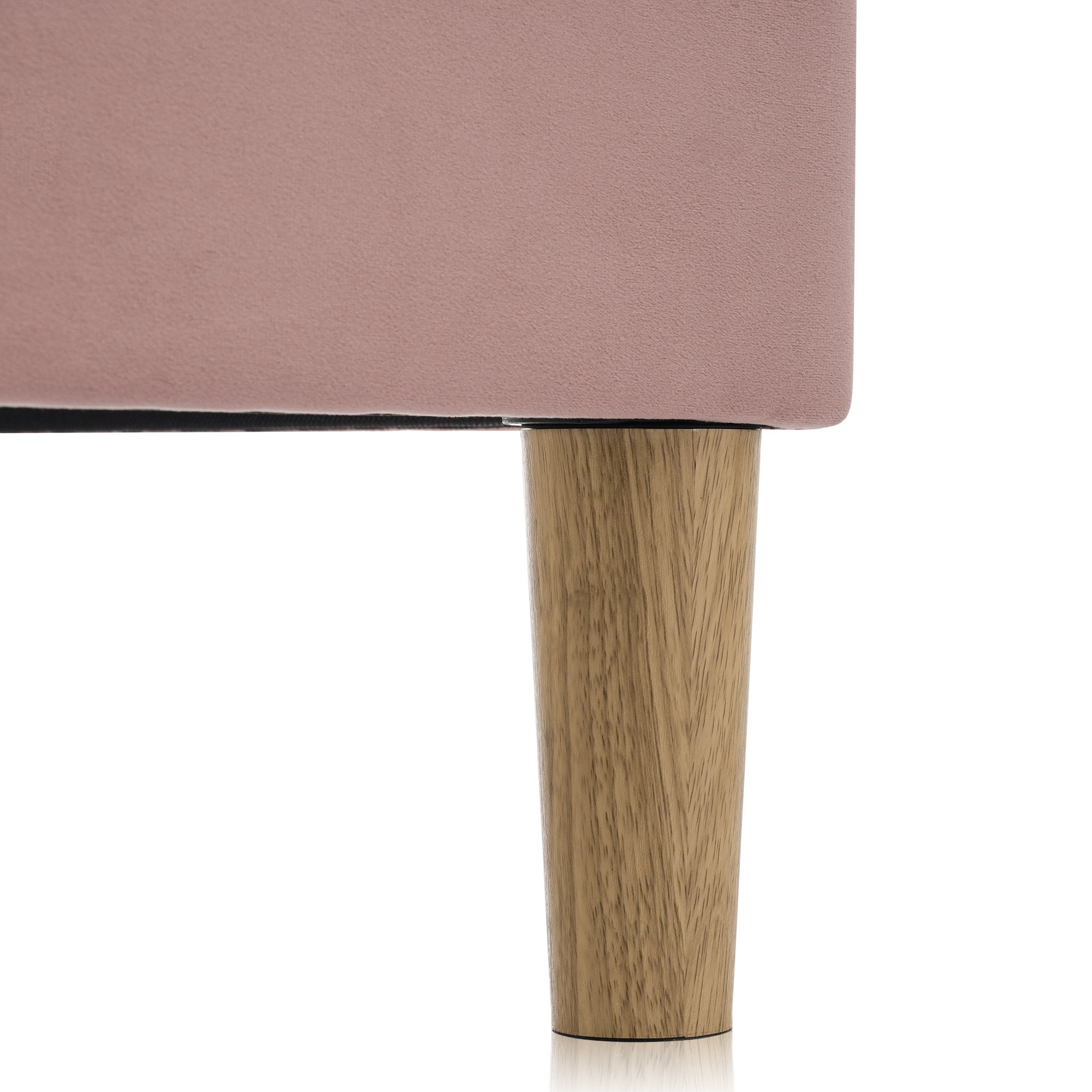 Łóżko Tapicerowane z LED RGB, Schowkiem i Portami USB/Type-C - Bursztynowy