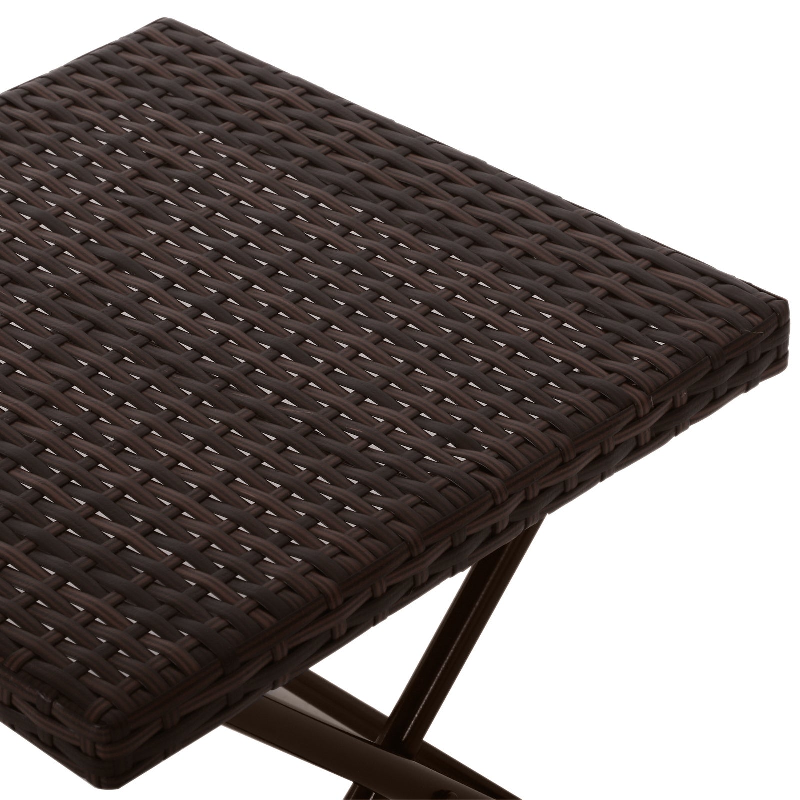 Table basse de jardin carré en Résine Marron - 9