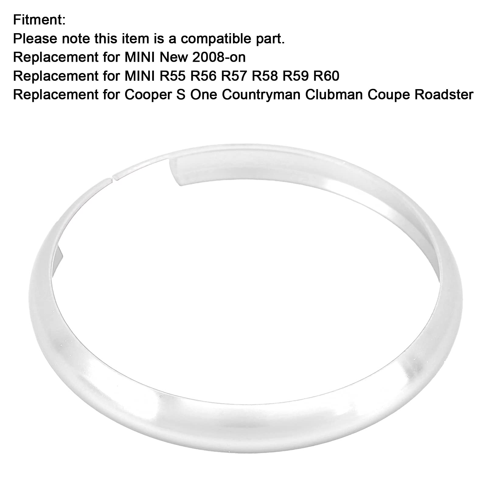 Anello di ricambio in lega di alluminio per portachiavi remoto MINI R55 R56 R57 R58 R59 R60 (argento) - 8