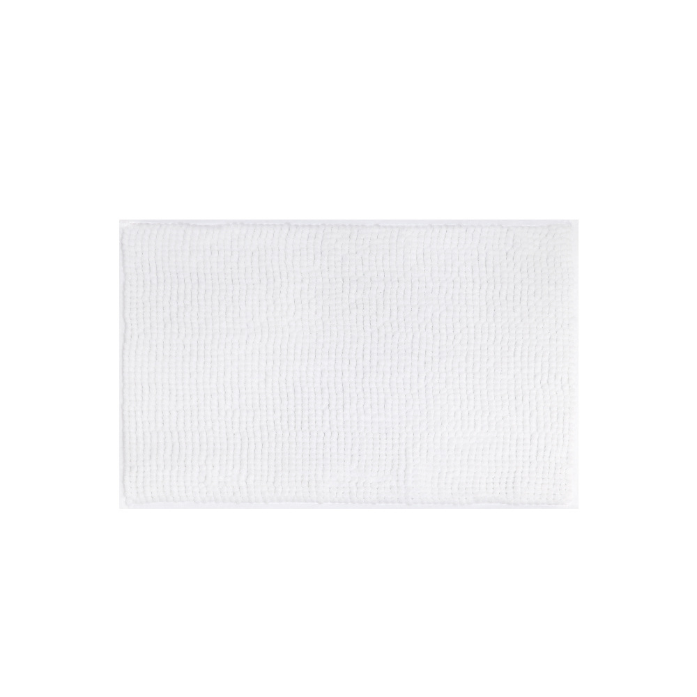 Mata podłogowa szenilowa krótkowłosa, 50*80cm, miękka w dotyku dla stóp, natychmiastowa absorpcja wody, biała