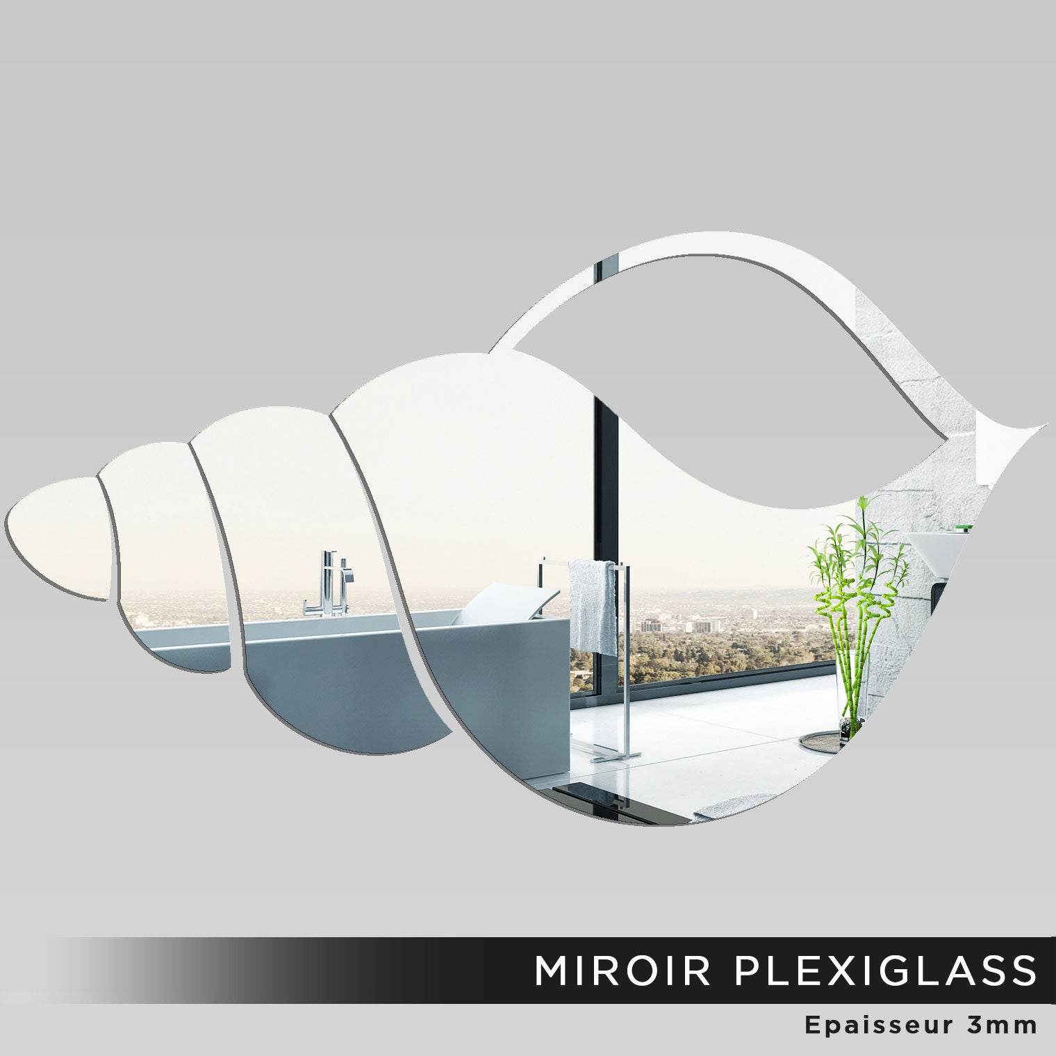 Miroir convexe Coquillage D 22 cm main image 1