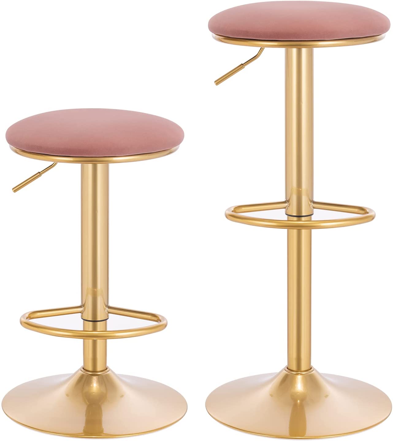 Tabouret Rond Lot de 2 Tabouret de Bar avec Repose-Pieds WOLTU,- Tabouret Rond Haut ...