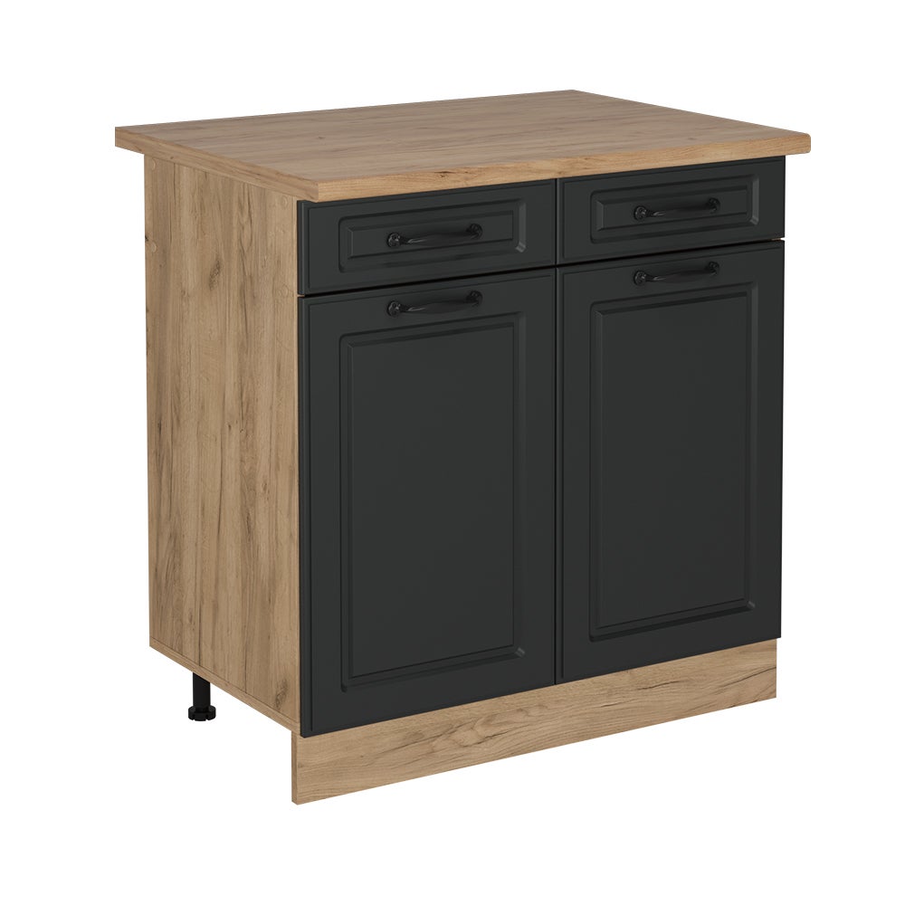 Vicco Szafka dolna do kuchni R-Line, Antracytowy domek wiejski, 80 cm , BP Dąb