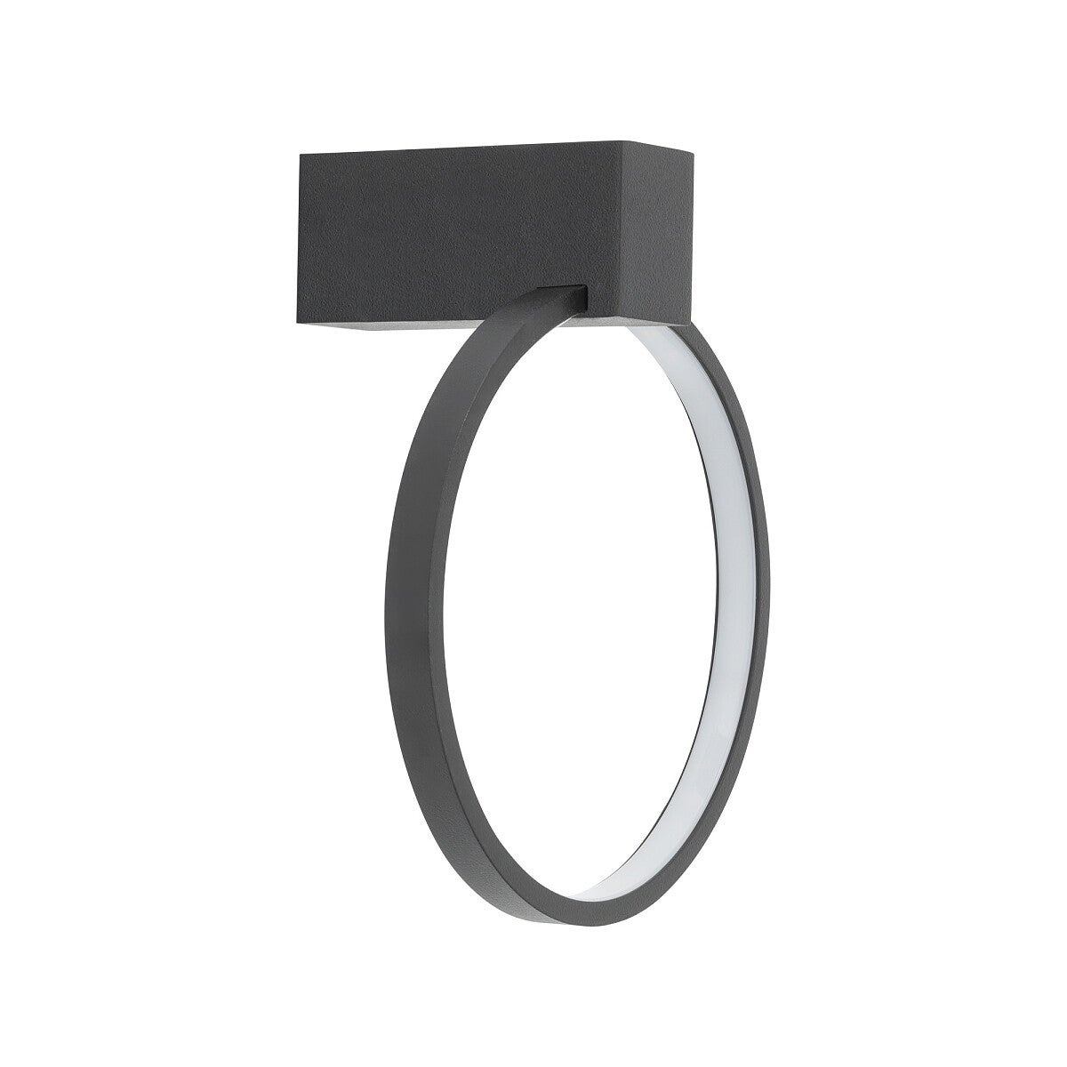 Kinkiet ścienny Circolo Led czarno-biały LED 9W 4000K 200lm wym: 23 x 18 x 11 cm aluminium IP20 Nowodvorski Lighting