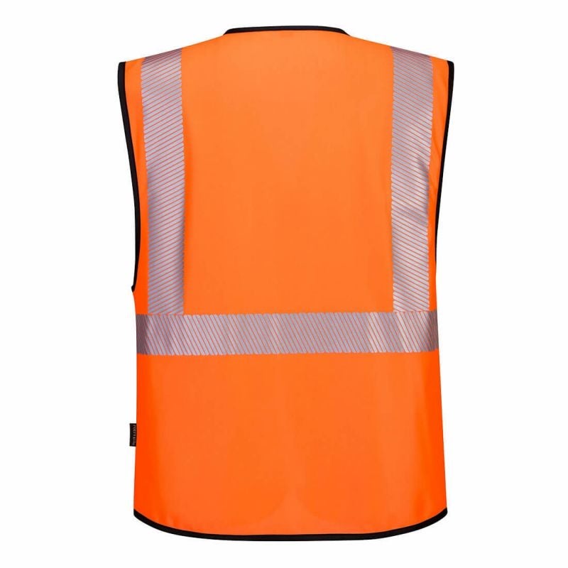 Portwest - Gilet de sécurité sans manches multi-poches PW3 haute visibilité classe 2 - Orange / Noir - 2XL - 2