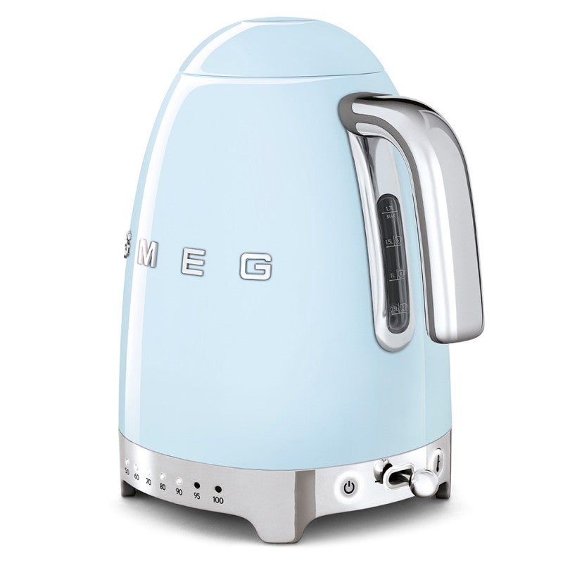 Bouilloire à température réglable 1,7L bleu azur KLF04PBEU Smeg - 8