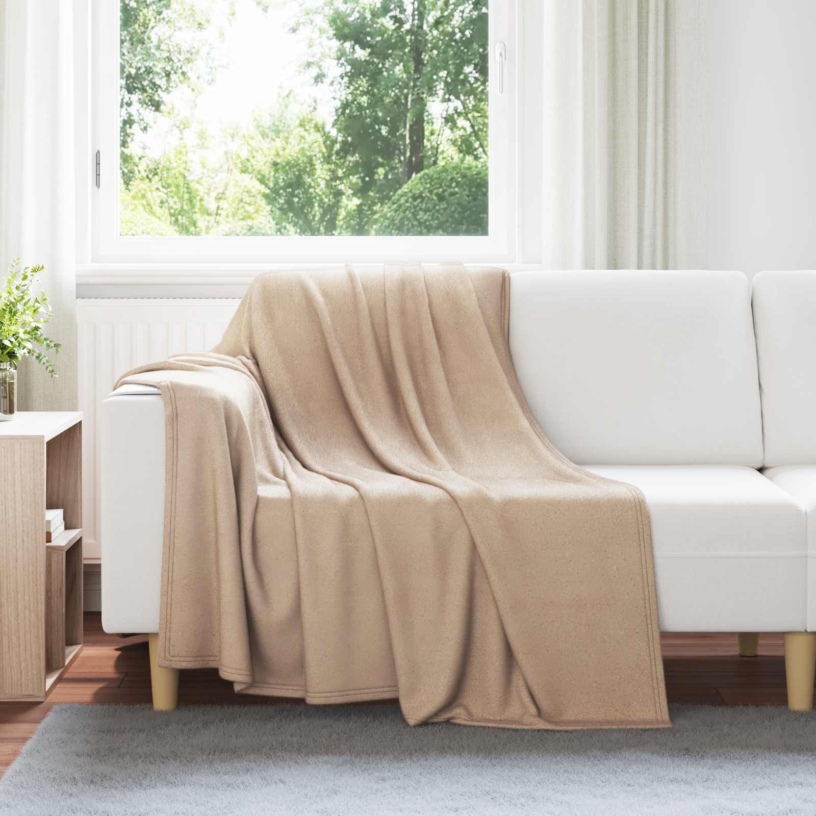 Lot De 2 Couvertures Modern Threads Dion - 100% Coton - 50x60 Pouces - Beige Gris - Neuves
