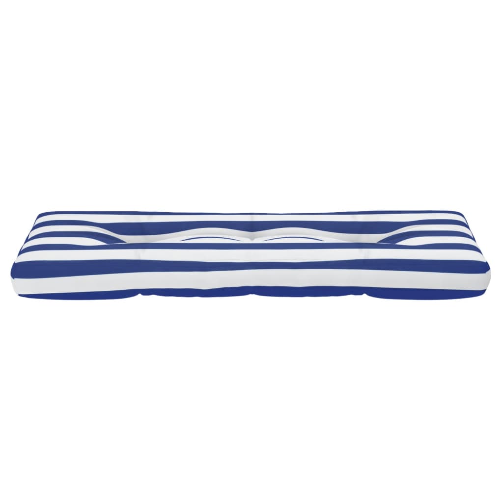 Coussin de palette rayures bleues et blanches tissu vidaXL - 5