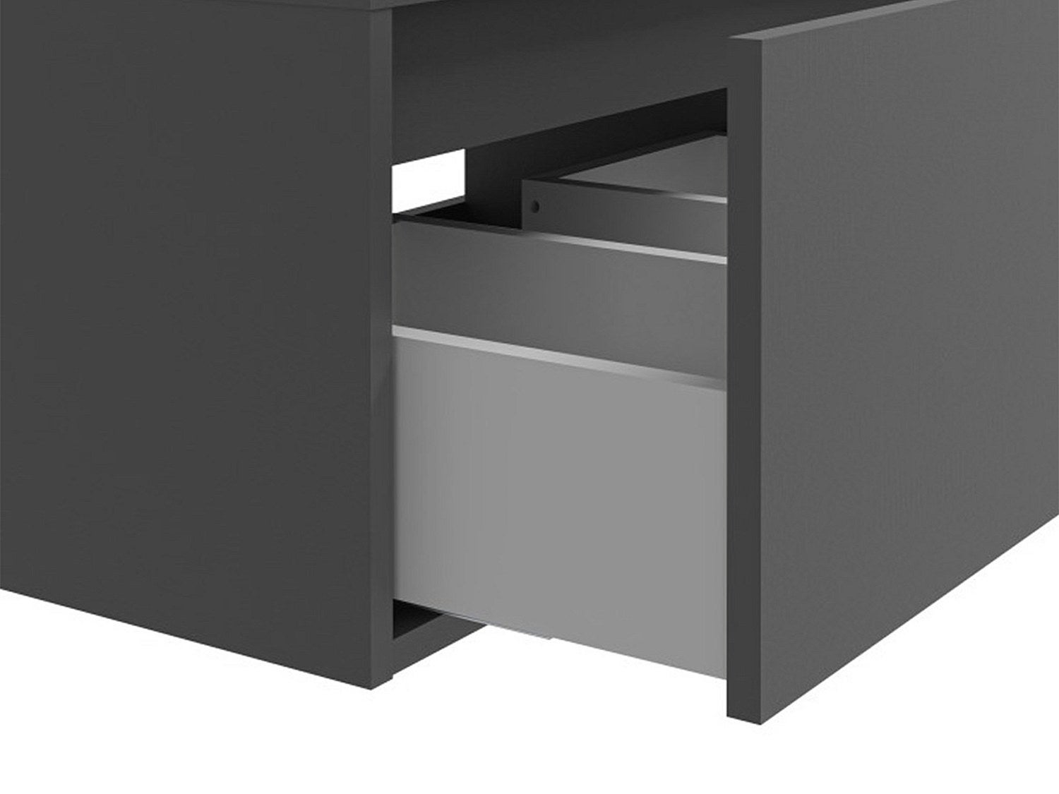 Meuble sous vasque suspendu - Coloris gris anthracite - L150 cm - ISAURE II - 5