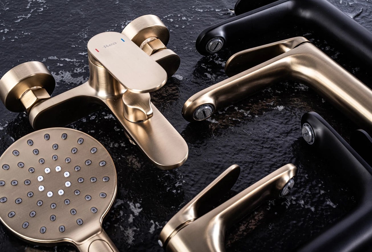 Robinet de baignoire REA Marco Brush Gold - 7