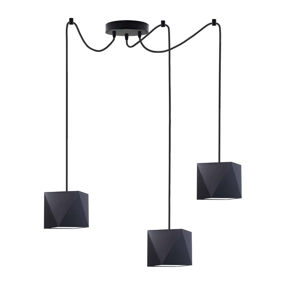 Lampa wisząca zwis żyrandol sufitowa z abażurami diament POP Z3