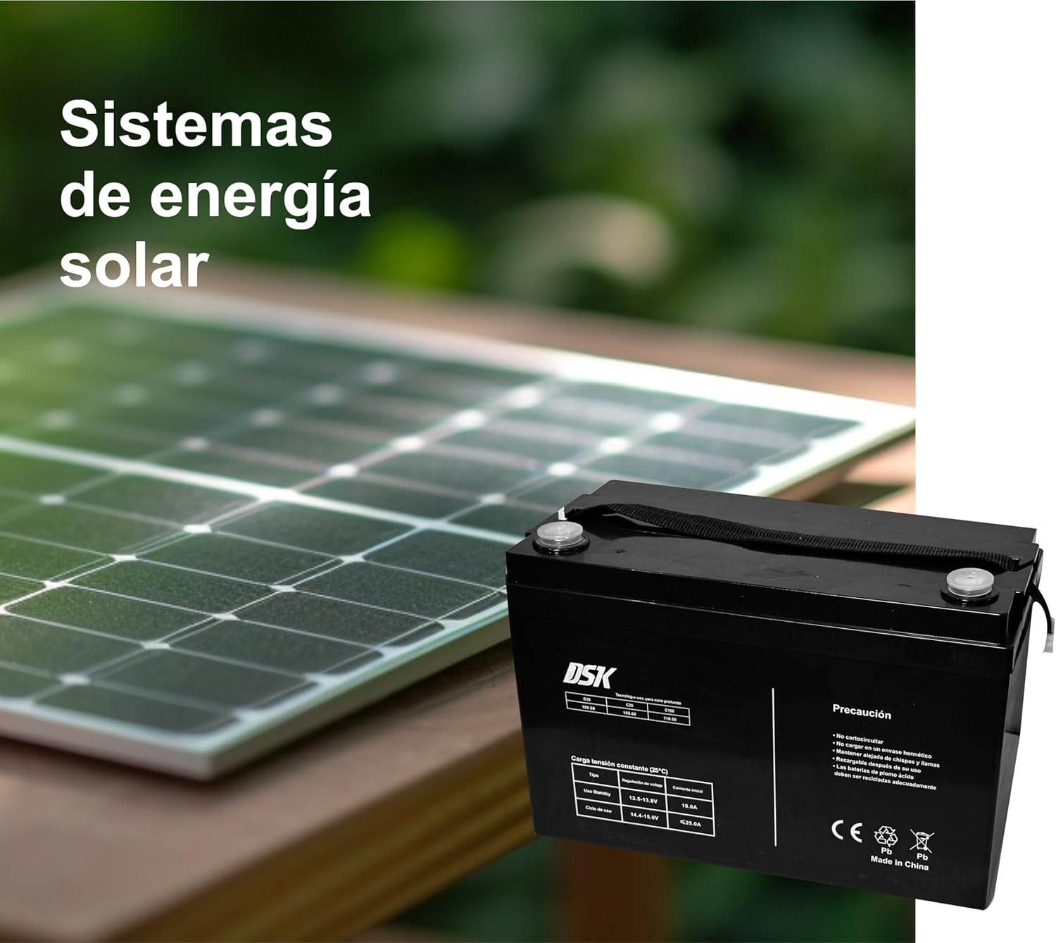 DSK - Bateria VRLA 12V 17Ah recarregável selada de chumbo-ácido AGM Ideal para sistemas de alarme de segurança, UPS, solar, mobilidade eléctrica - 5