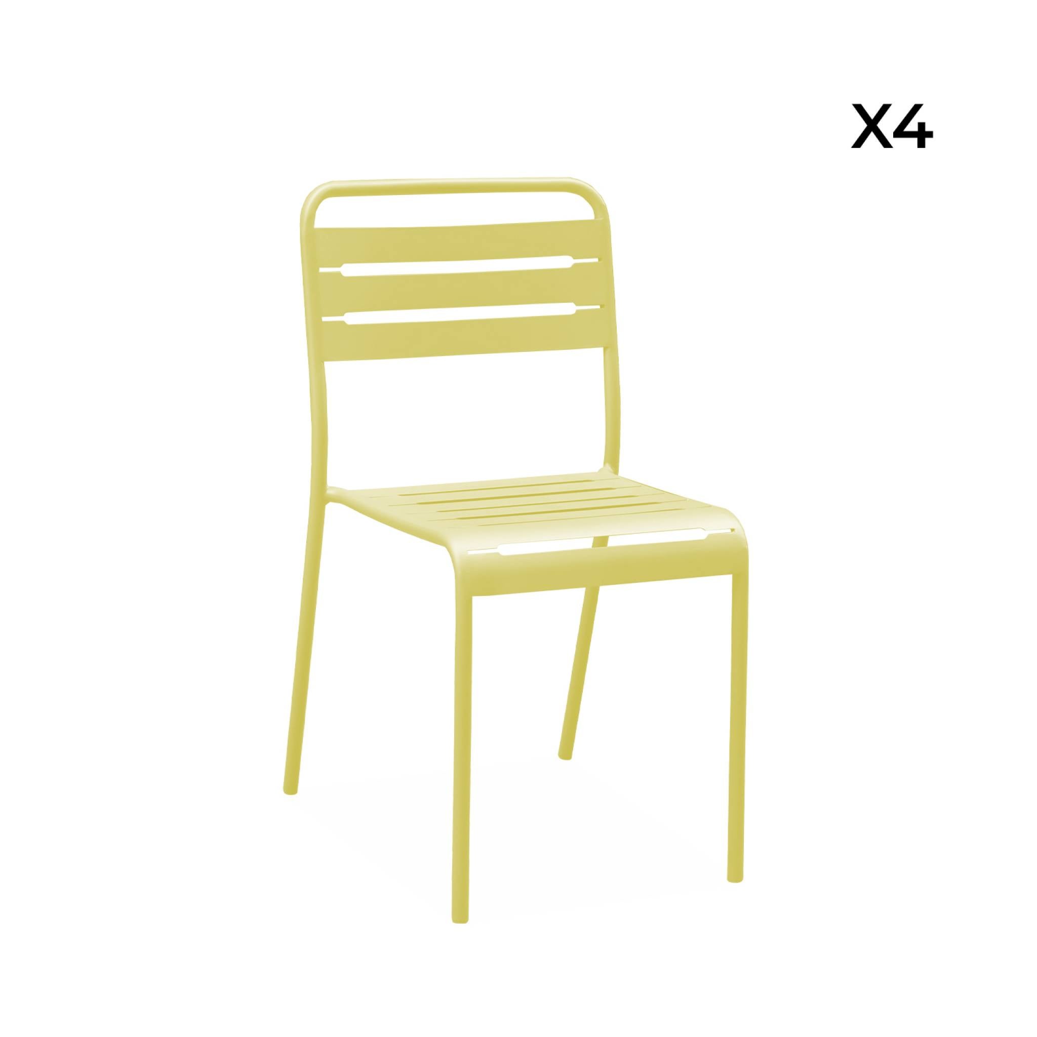 Chaise de jardin sans coussin Amelia en Acier Jaune - 6