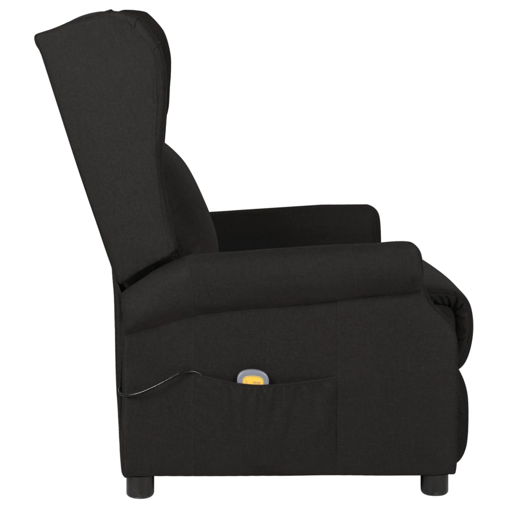 Fauteuil de massage noir en tissu - 3