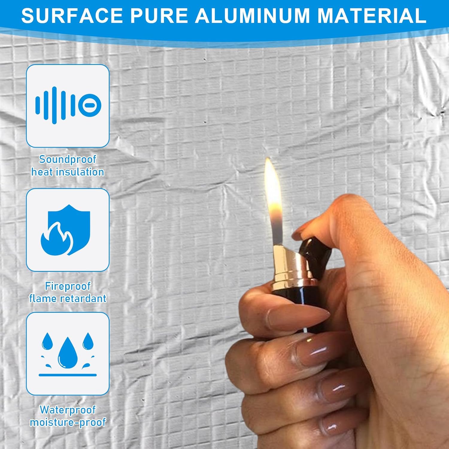 Lot de 12 panneaux isolants en butyle-aluminium-plastique, dimensions 250 x 180 x 5 mm - adhésifs, antichoc, ignifuges et insonorisants - 3