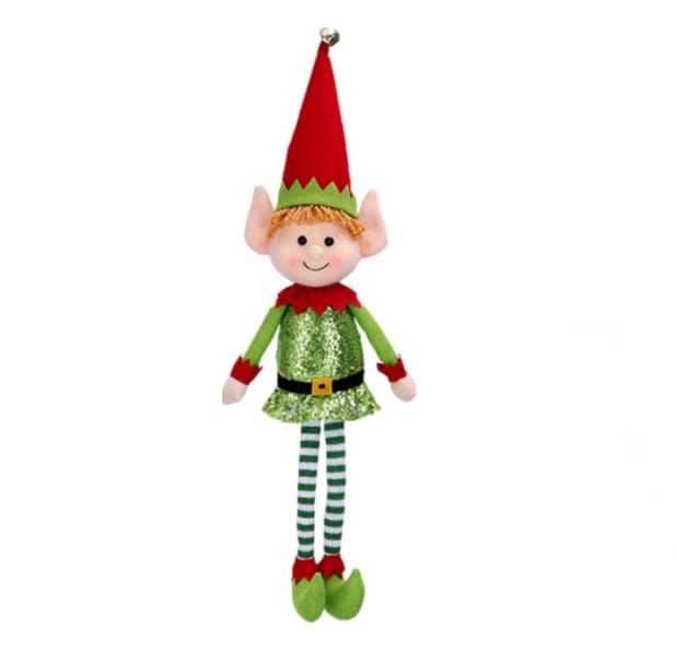Dekoracja świąteczna Elf - 65 cm Pluszowy Elf Świąteczny - Elf Świąteczny z Długimi Nogami - Pluszowa Zabawka Elf Świąteczny - Figurka Elfa Świąteczne