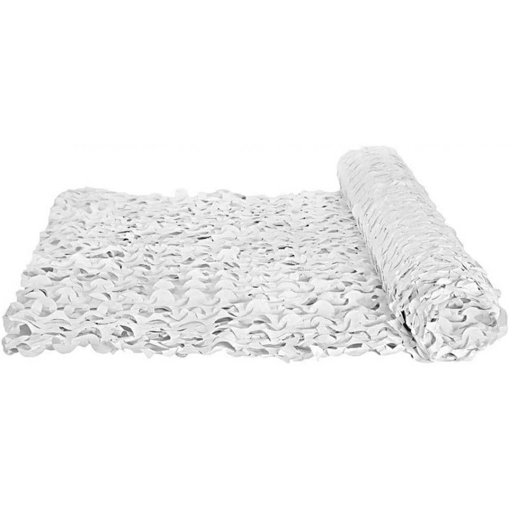 Siatka maskująca 210D Oxford z poliestru wzmocnionego białą tkaniną do dekoracji ogrodu i namiotu (kolor: biały, wymiary: 3 x 4 m)