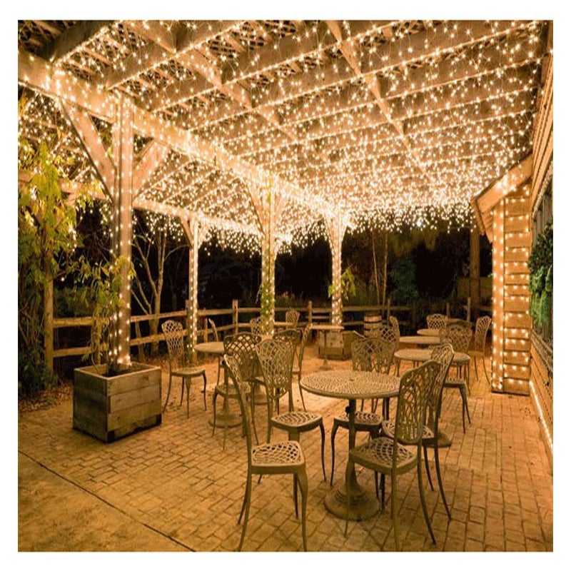 Łańcuch świetlny LED, dekoracyjny łańcuch świetlny na zewnątrz, świąteczny łańcuch świetlny na wesele z gwiazdami, 100 metrów, 1000 świateł