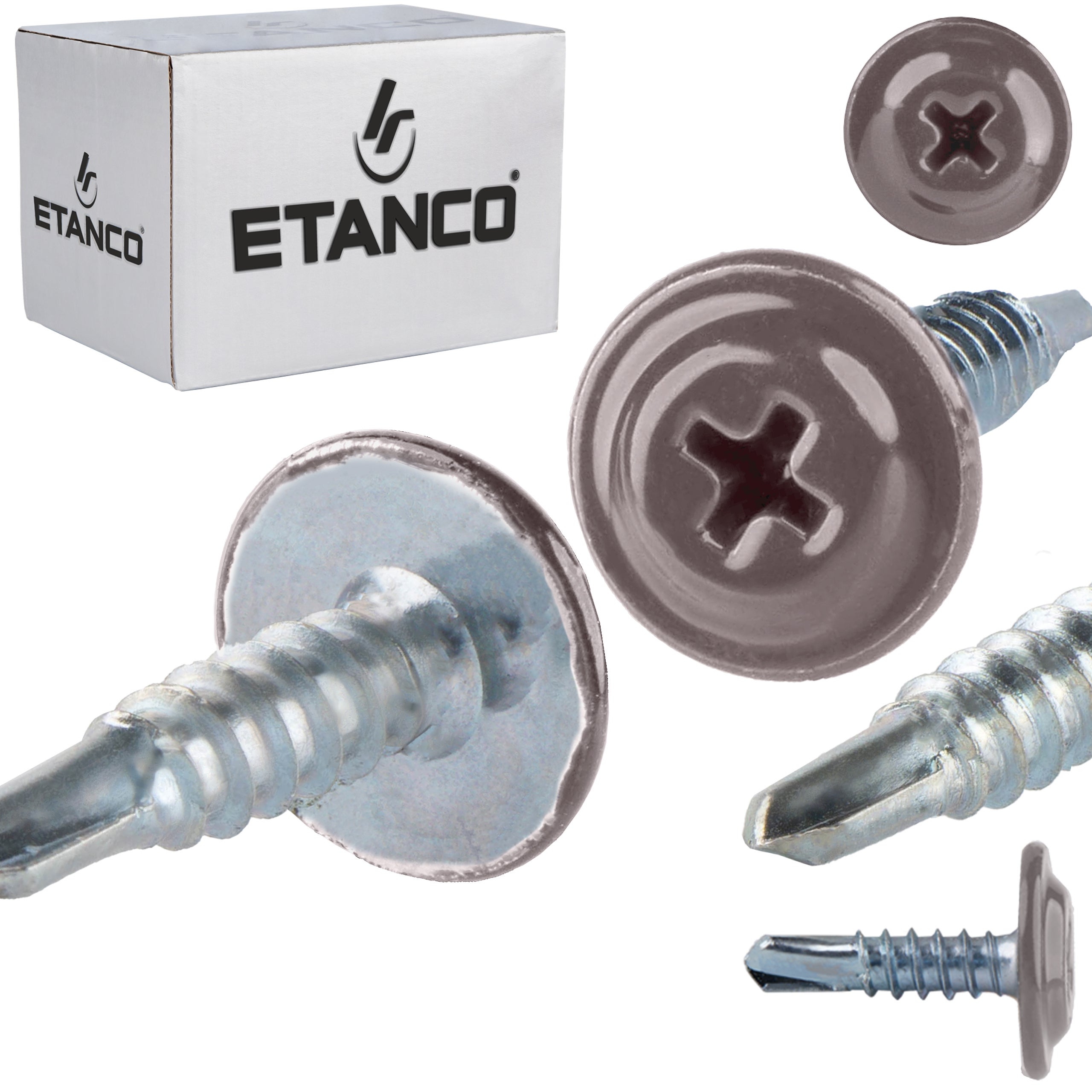 Wkręty podkładkowe Etanco GM-B 4,2x16 mm samowiercące RAL 9007 250szt