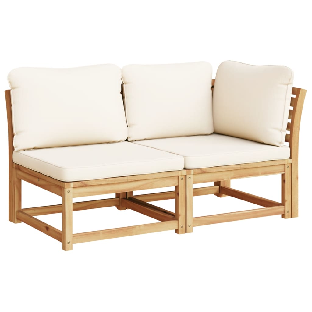 Salon bas de jardin en bois Marron 5 personnes - 4