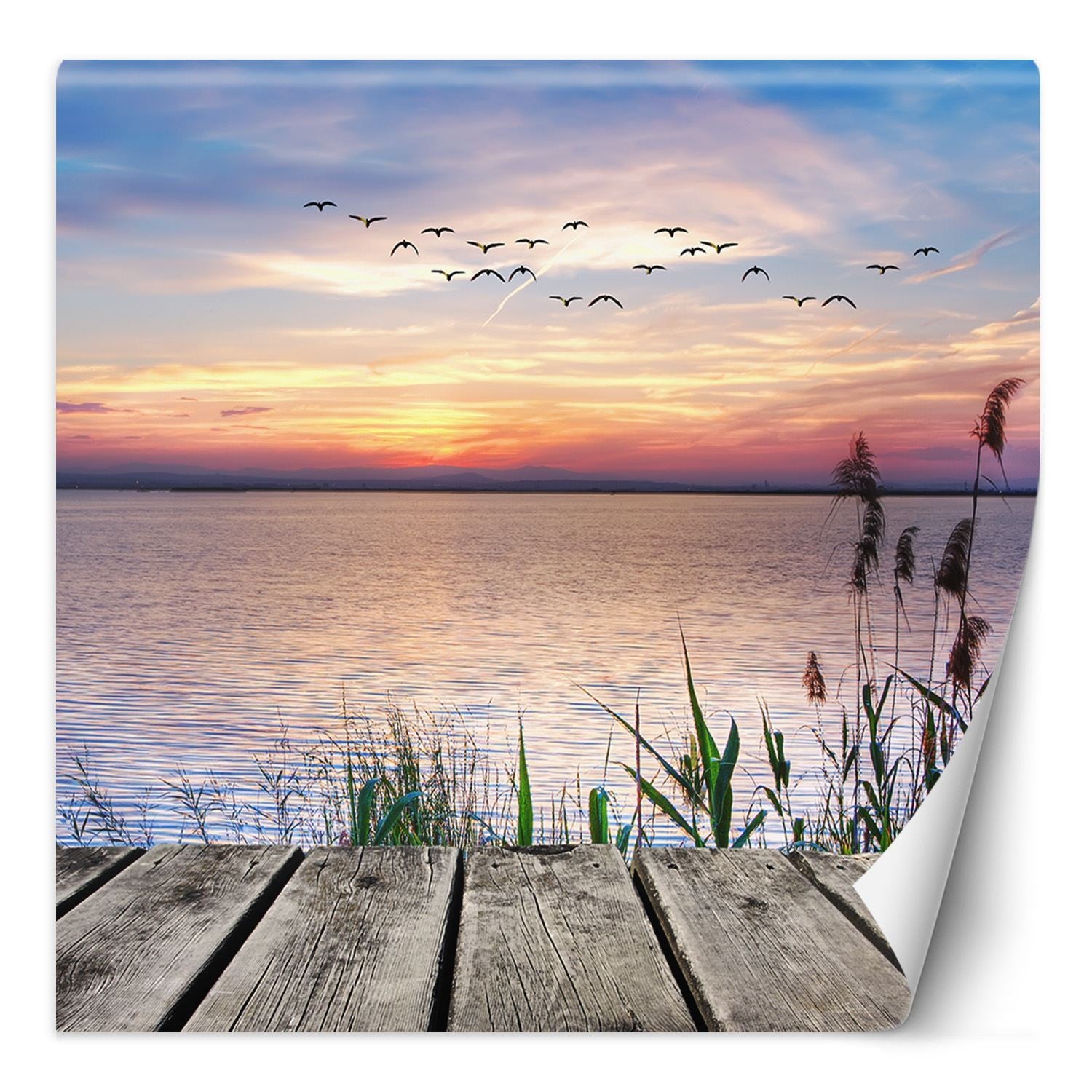 Fototapeta, Pomost o zachodzie słońca 100x100