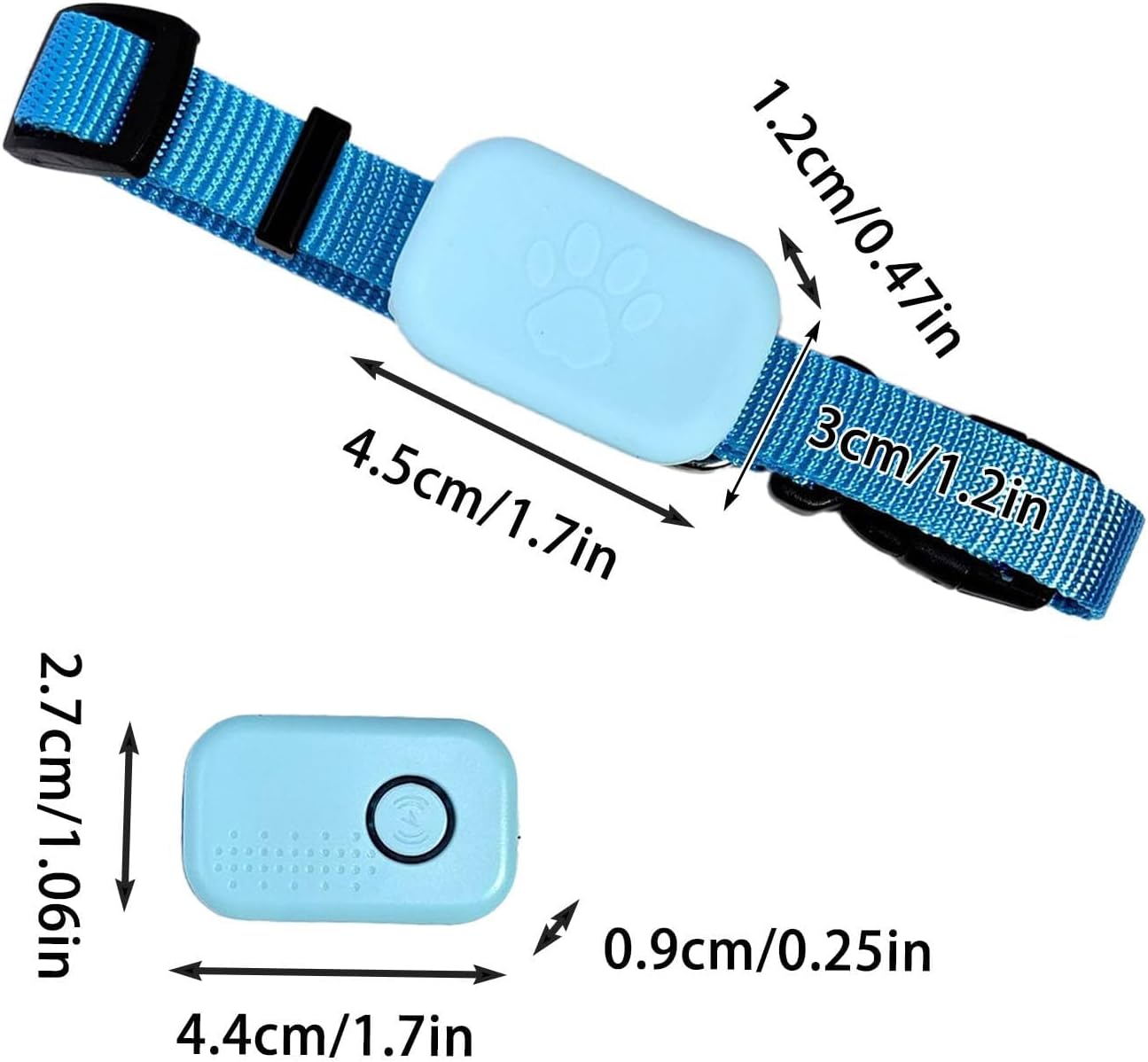 Collar GPS para gatos, rastreador GPS para perros y gatos, ubicación en tiempo real sin suscripción, compatible con iOS/Android, resistencia al agua - 2