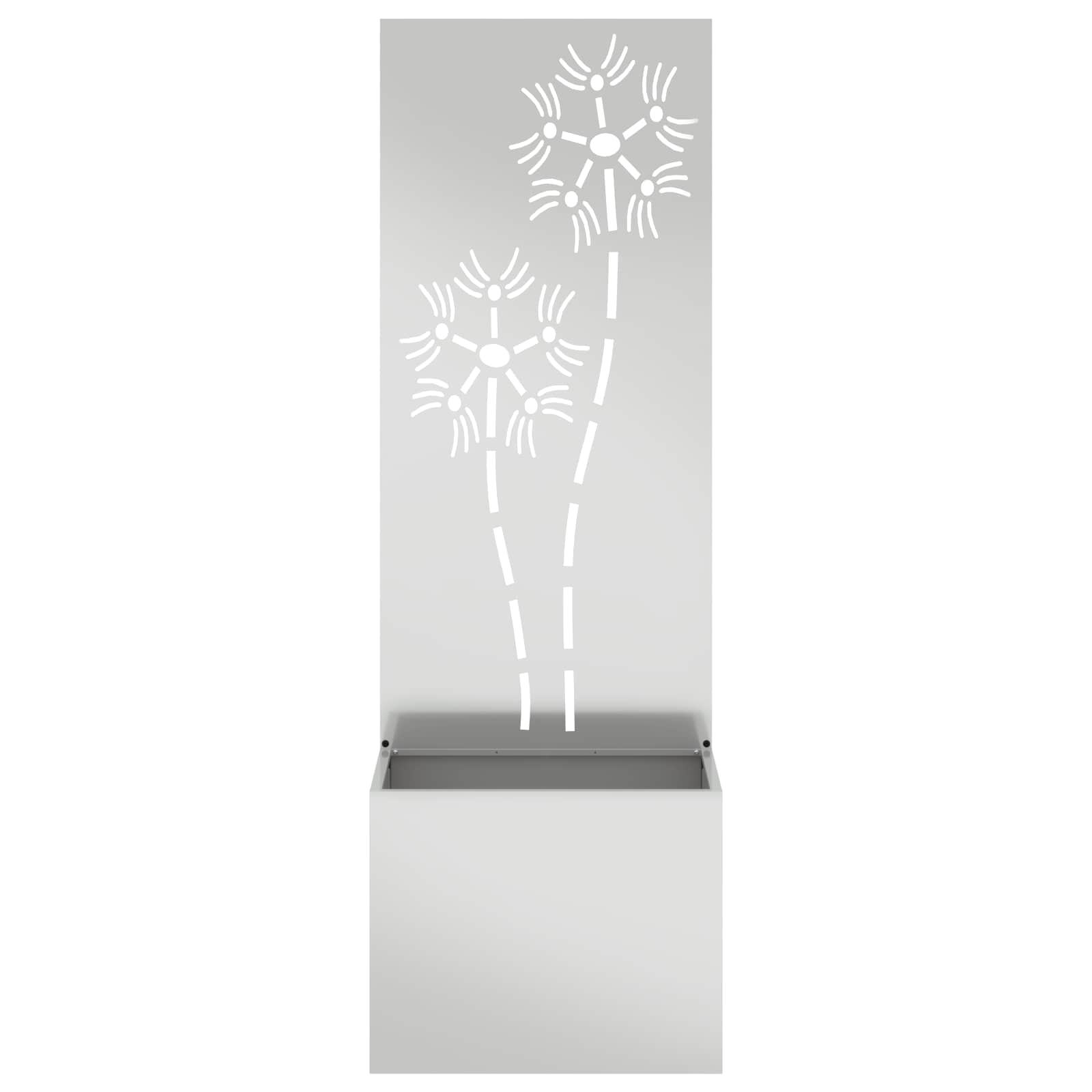 Écran de confidentialité de jardin Floral Argenté 50 x 150 cm vidaXL - 4