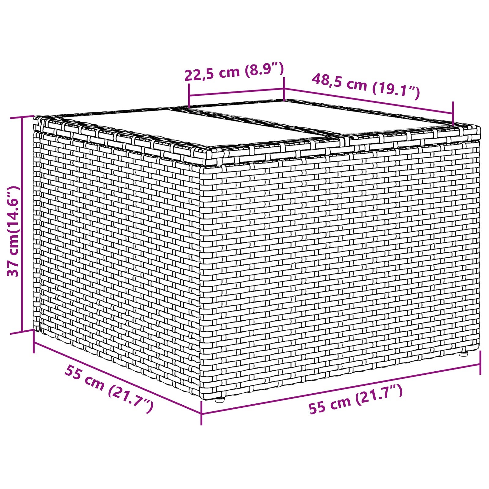 Conjunto de Sofás de Jardim Modular de 6 Peças com Almofadas Confortáveis em Rattan Sintético - 6