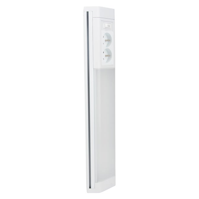 Réglette Led Sous Meuble DETMOLD Réglette LED 44,9cm 5W 4000K - Éclairage Sous Meuble Blanc Avec Interrupteur Et Prise Lampe Sous Placard