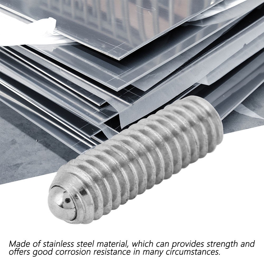 20 viti a sfere esagonali filettate in acciaio inossidabile con molla (M4 x 12) - 2