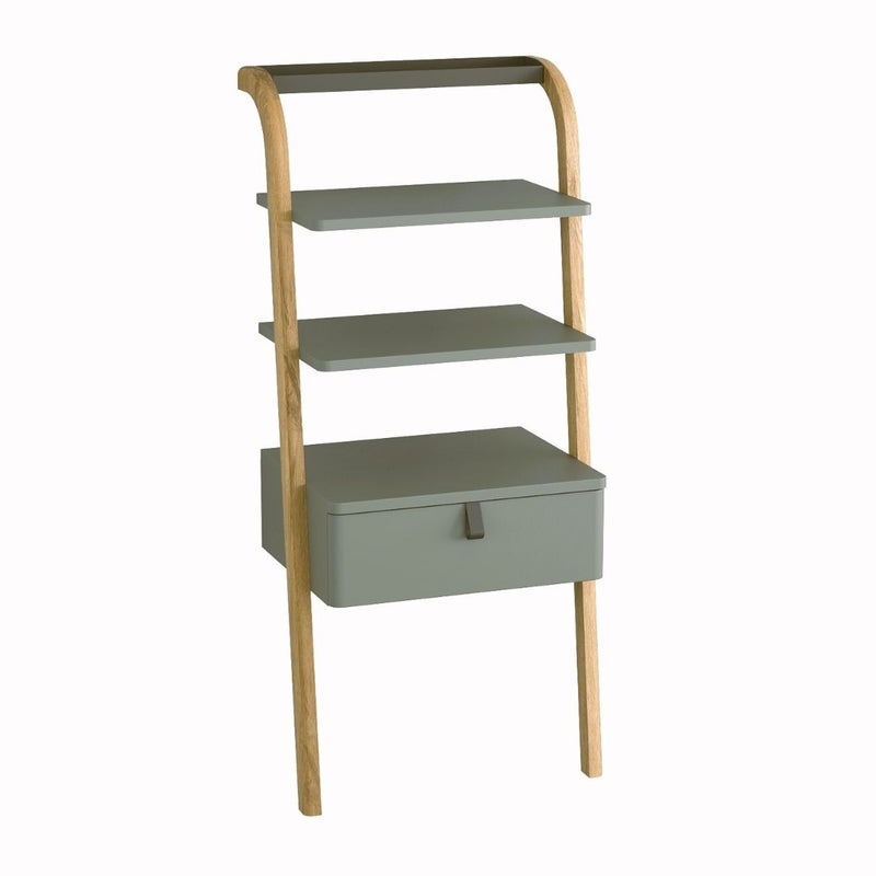 Regał łazienkowy MOSS 50 cm szaro-zielony półmat