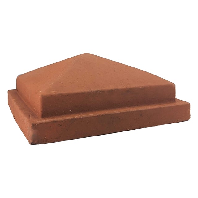 Chapeau Pilier 30x 30 Pointe Diamant Bandeau Carré - Rouge